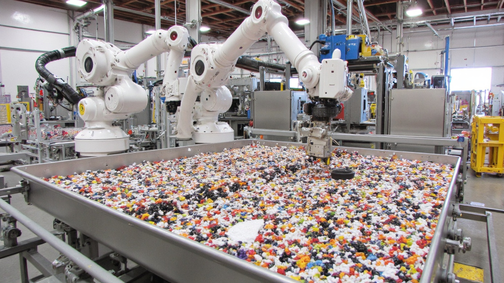 A stylized map of a city with pins on it